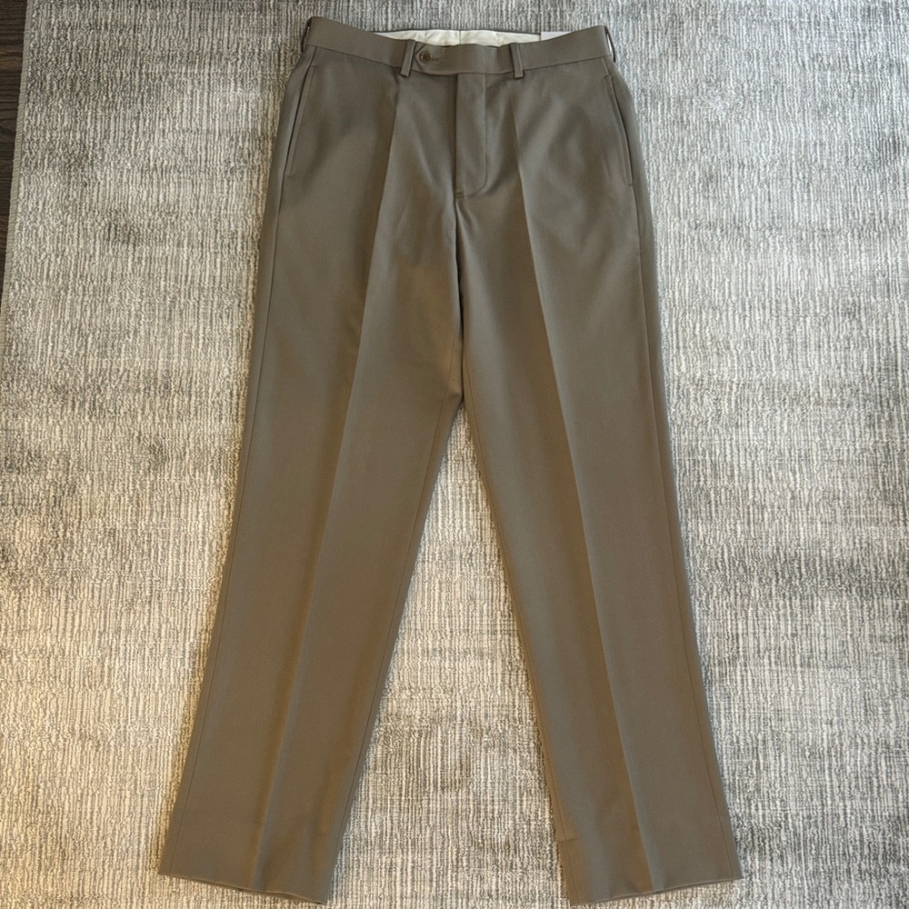 Brooks Brothers Men's Khaki Dress Trousers (W32, L32)